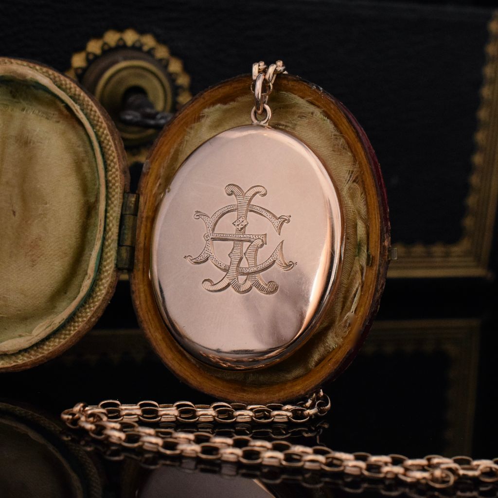 Antique Australian 9ct Rose Gold Locket By Willis and Sons Circa 1910