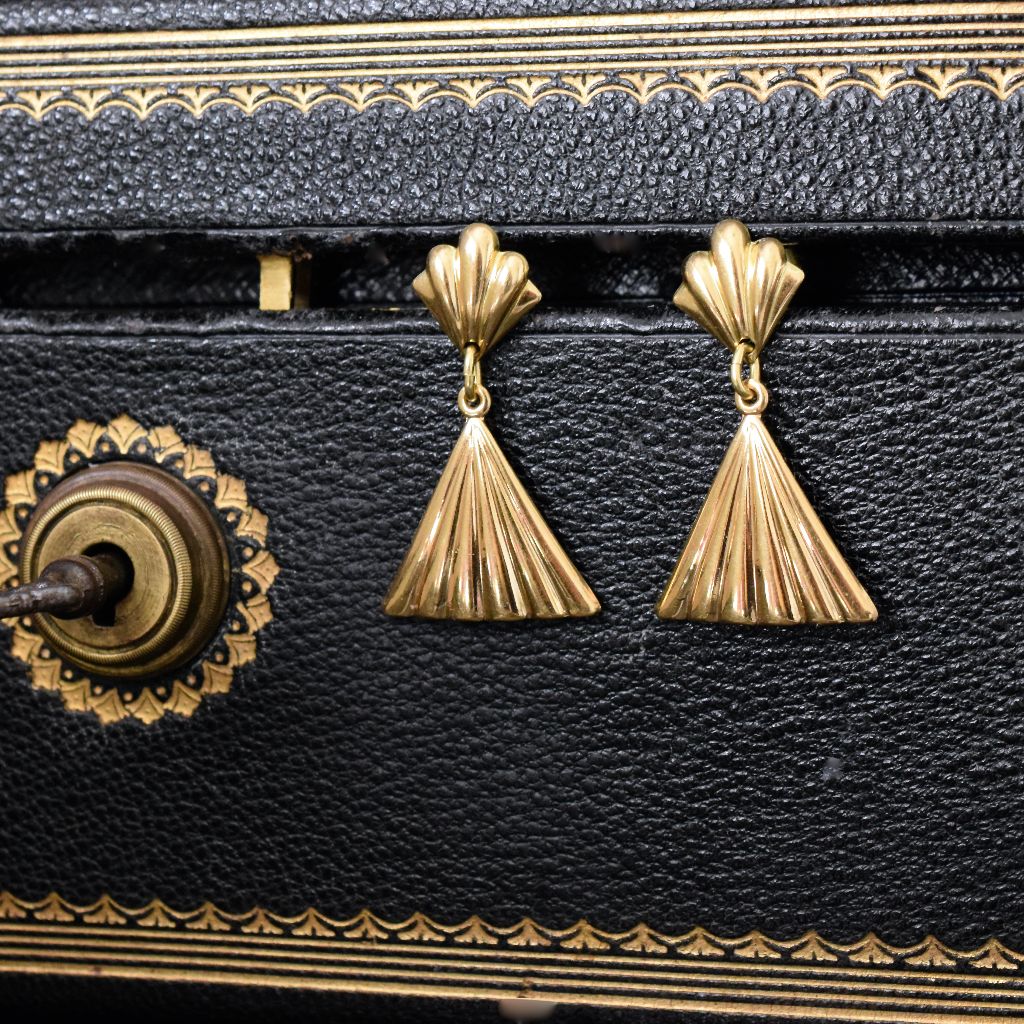 Vintage Italian 18ct Yellow Gold Earrings