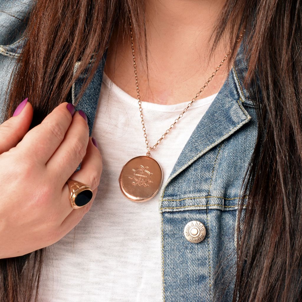 Antique Australian 9ct Rose Gold Locket By Willis and Sons Circa 1910