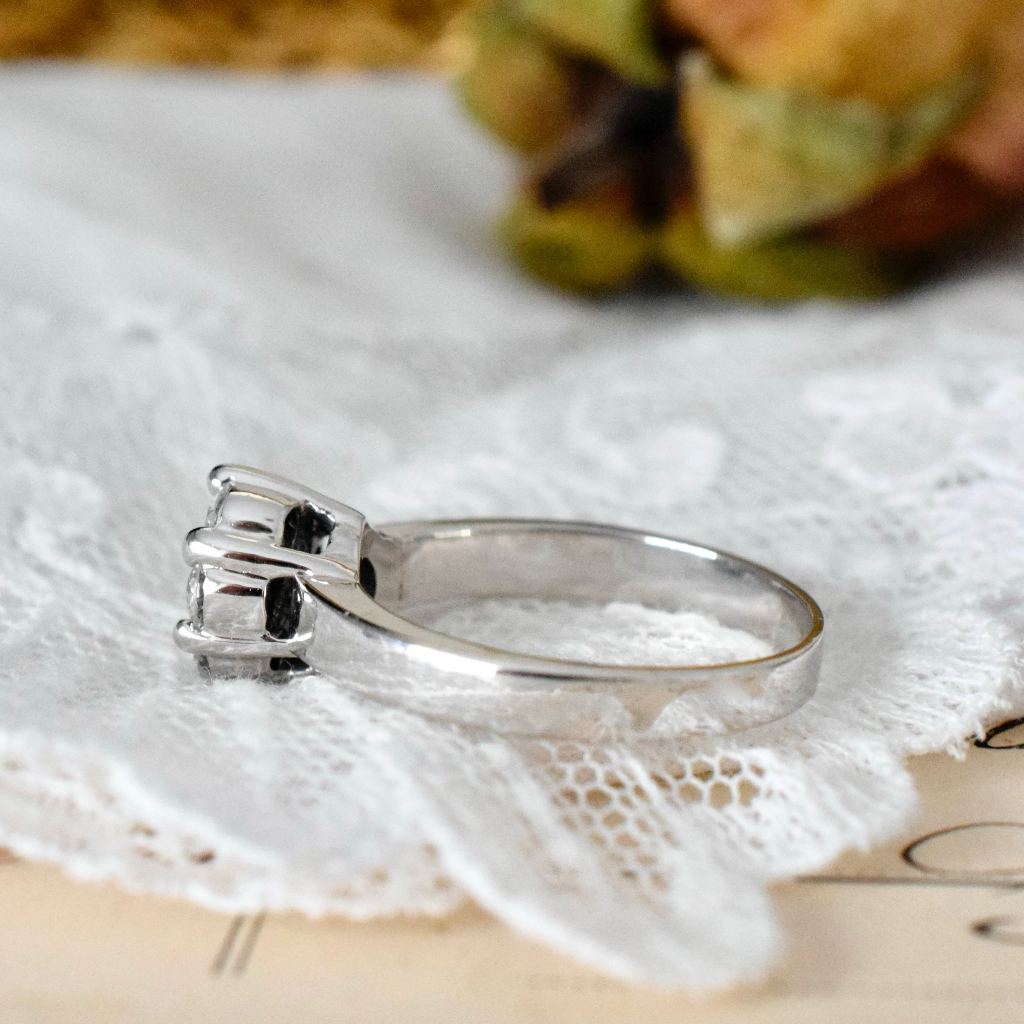 Modern 9ct White Gold ‘Daisy’ Diamond Halo Ring