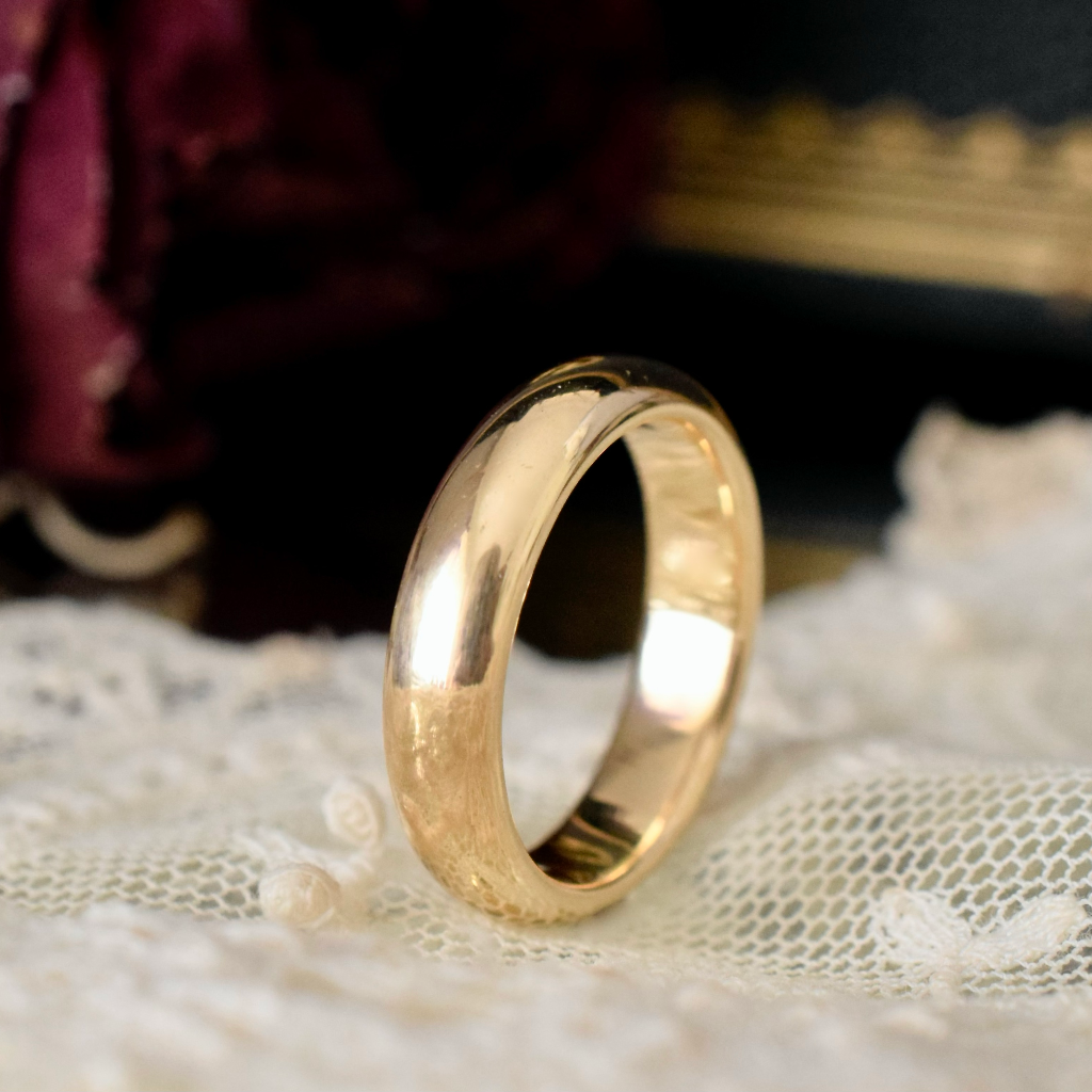 Antique Australian 18ct Yellow Gold Band By Ingram Bros. Circa 1920