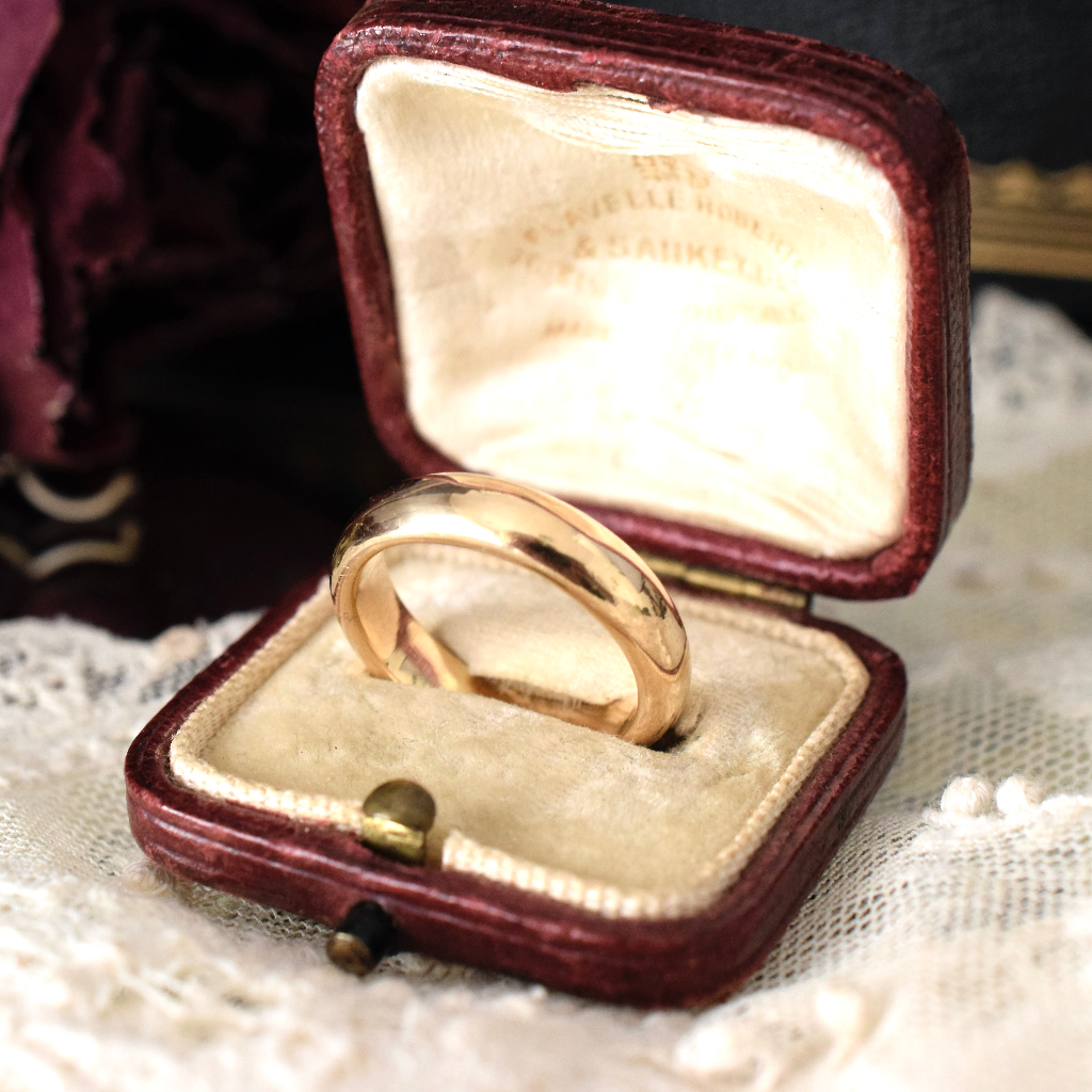 Antique Australian 18ct Yellow Gold Band By Ingram Bros. Circa 1920