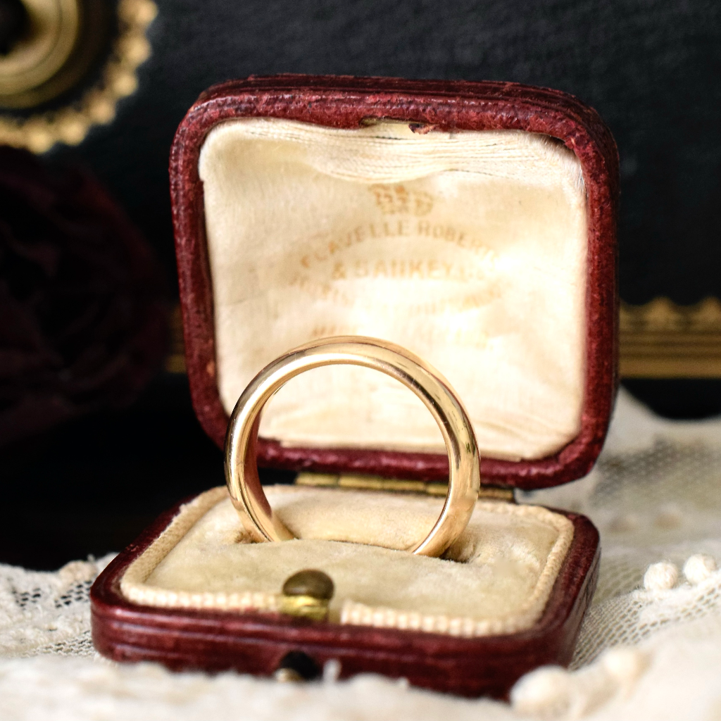 Antique Australian 18ct Yellow Gold Band By Ingram Bros. Circa 1920