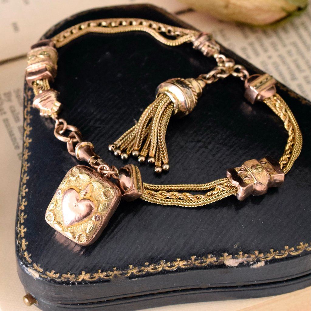Victorian 9ct Yellow/Rose Gold And Gold Cased Albertina Circa 1880