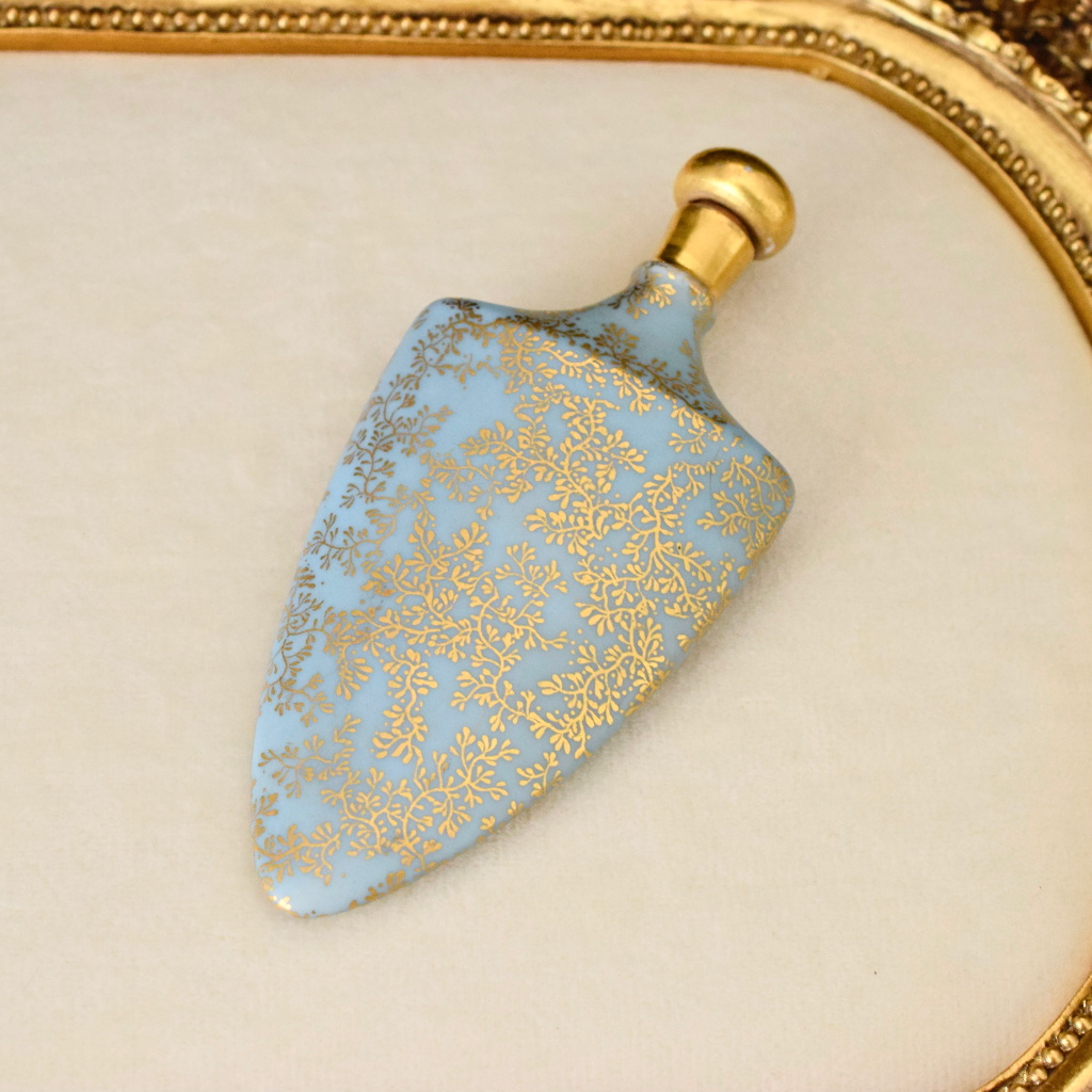 Antique Late Victorian Royal Worcester Porcelain Scent Bottle Circa 1890