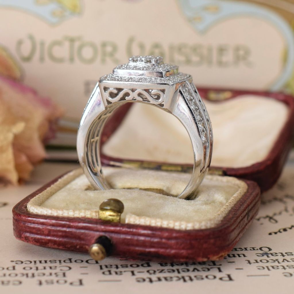 Modern 14ct White Gold 1.00ct Diamond Ring Independent Valuation Included In Purchase For $5200 AUD