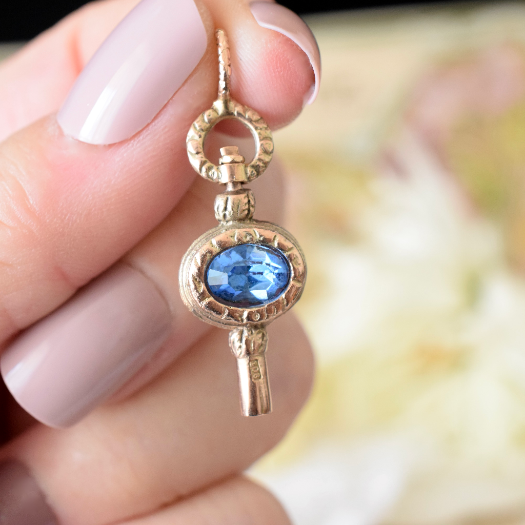 Antique Victorian 9ct Rose Gold Watch Winder Circa 1900