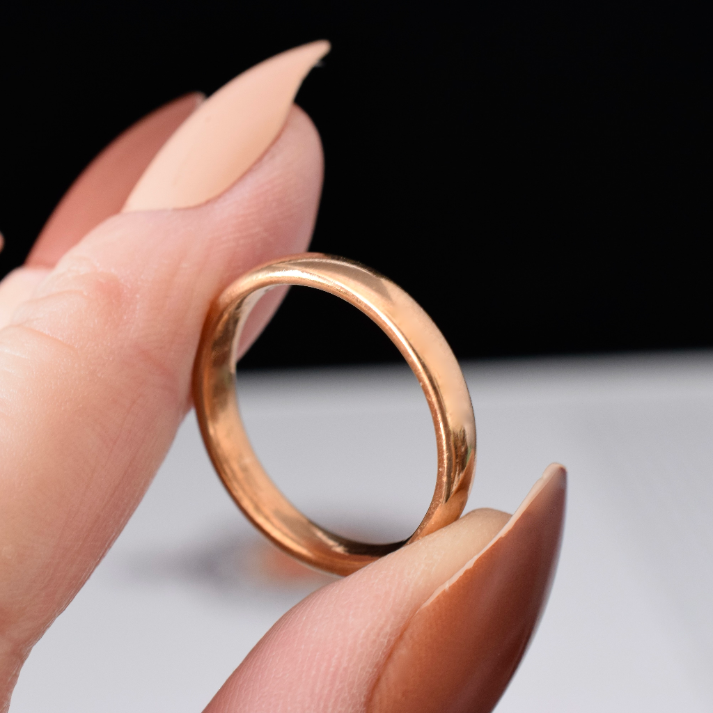 Antique Art Deco 22ct Gold Wedding Band c.1921