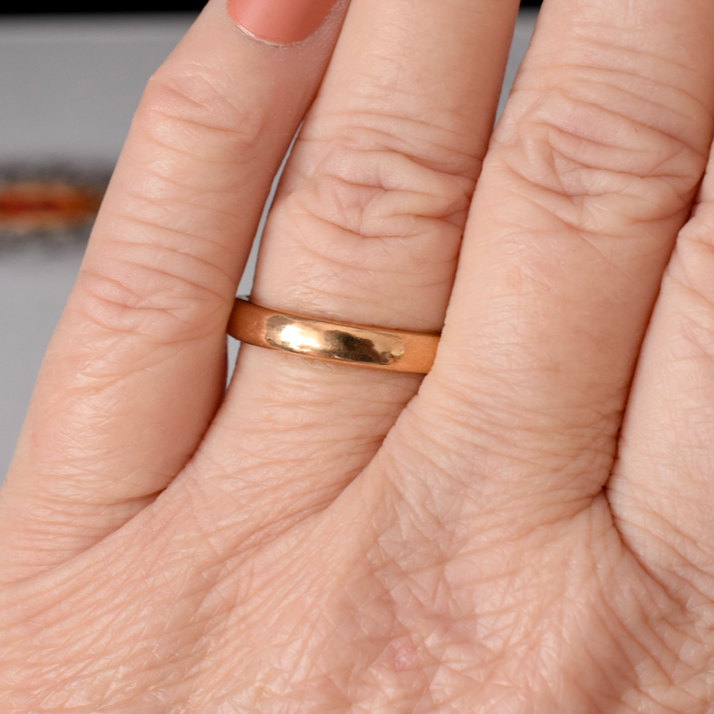 Antique Art Deco 22ct Gold Wedding Band c.1921