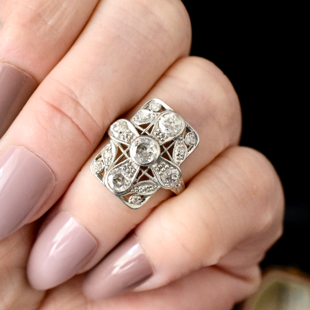 Antique Art Deco Platinum And Diamond Ring Circa 1930 Independent Valuation Included In Purchase For $5,000 AUD