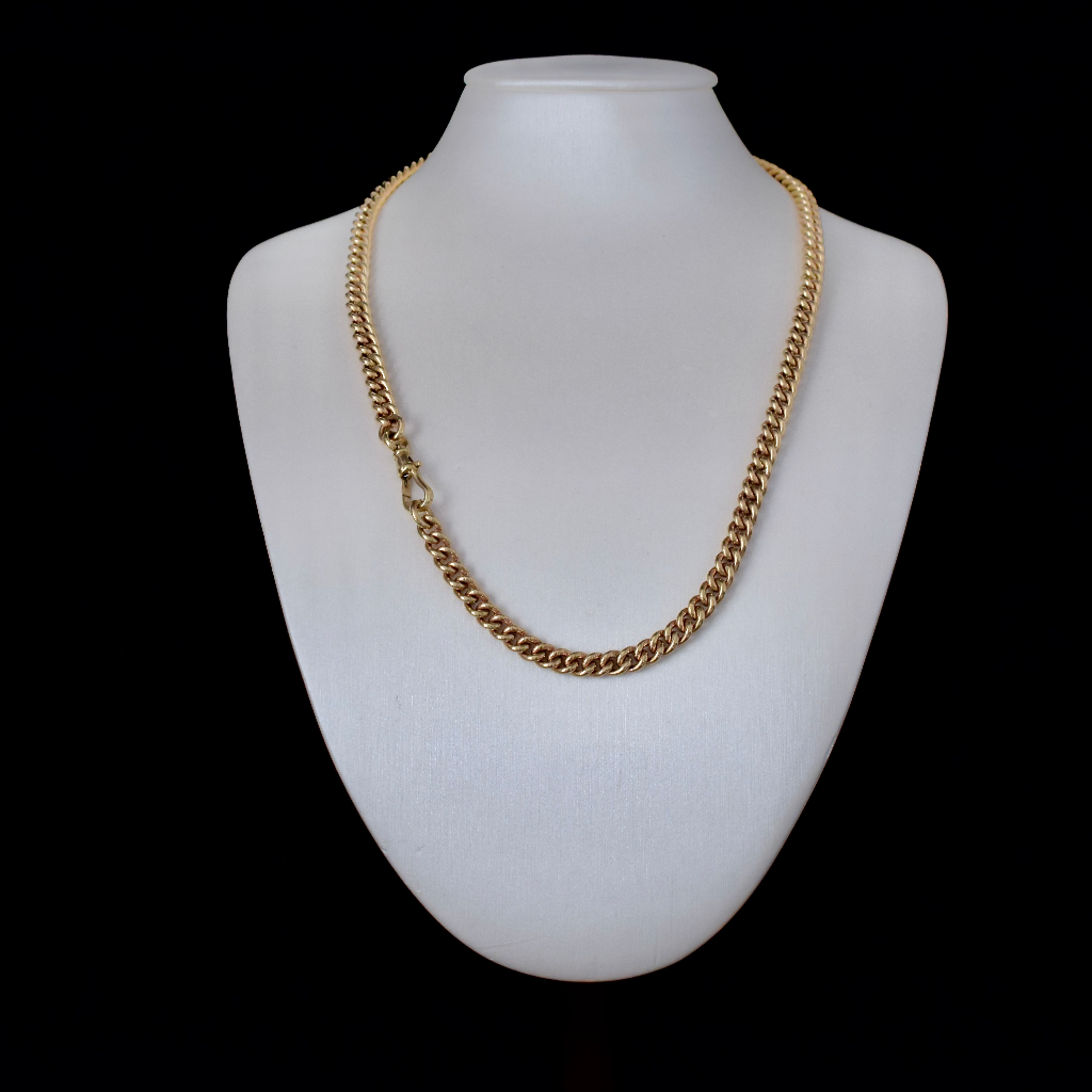 Modern Heavy 9ct Yellow Gold Curblink Chain 44.7 Grams