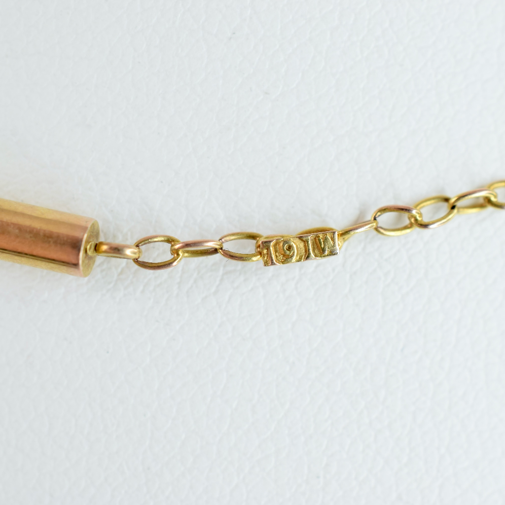 Antique Australian 9ct Rose Gold Amethyst Lavaliere Circa 1910 By Willis and Sons