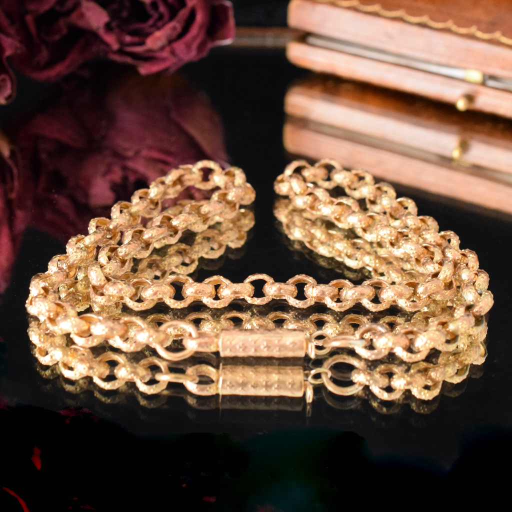 Georgian / Early Victorian Gold Gilt Pinchbeck Chain Circa 1830