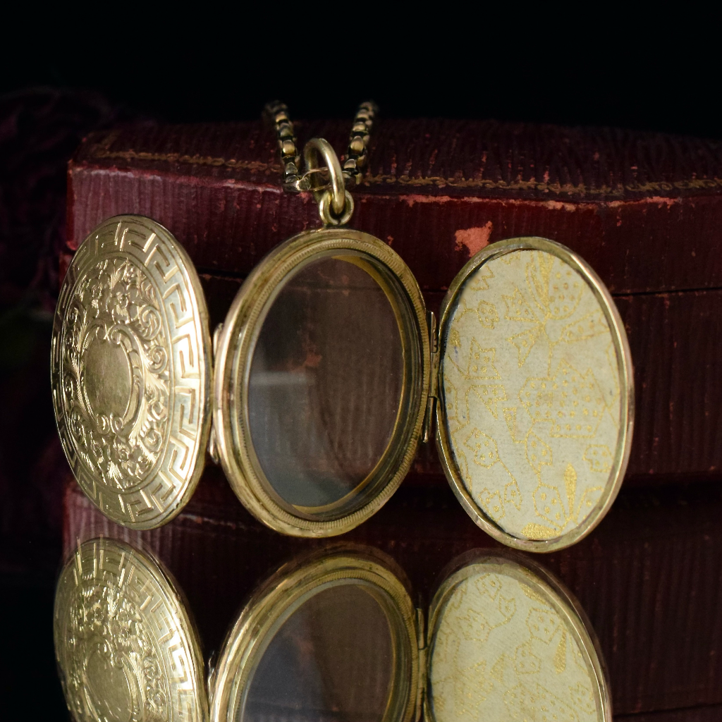 Antique Victorian ‘Gold Filled’ Folding Locket Circa 1880