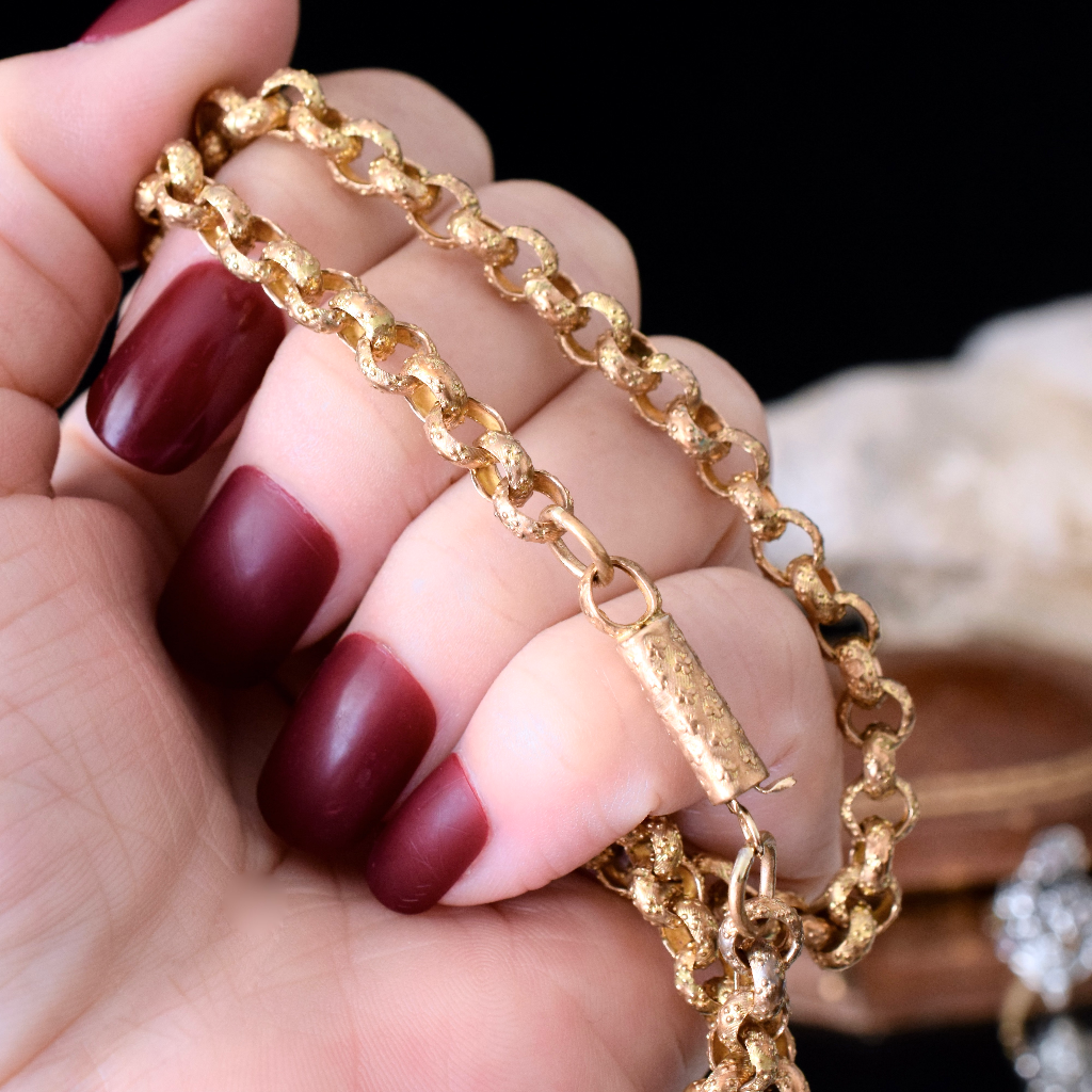 Georgian / Early Victorian Gold Gilt Pinchbeck Chain Circa 1830