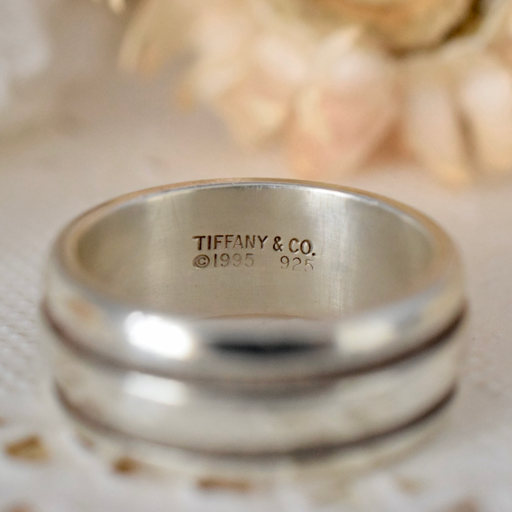 Original Tiffany & Co. Sterling Silver ‘Grooved’ Ring 1995