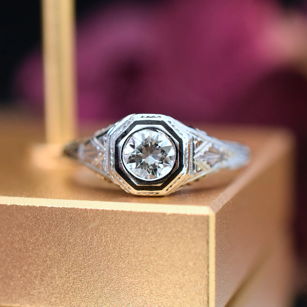 18k white gold online diamond engagement ring