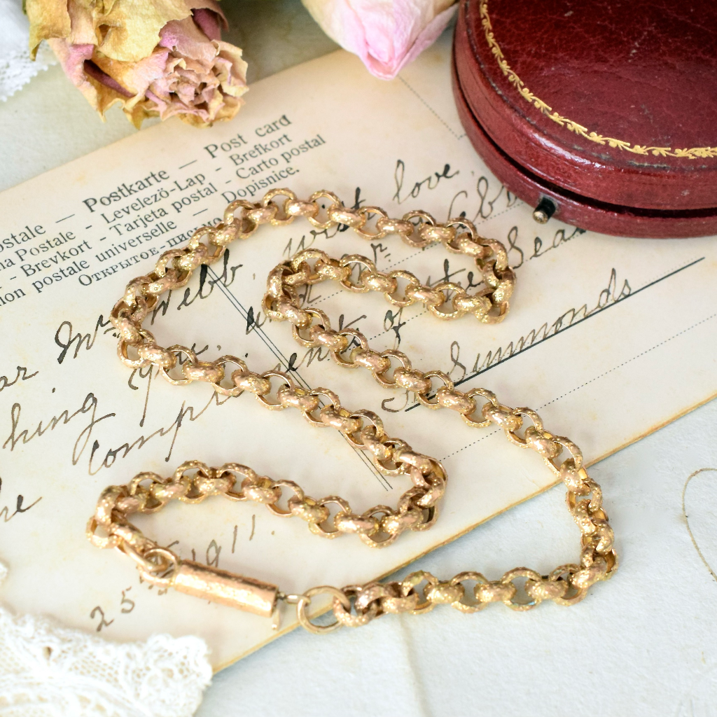 Georgian / Early Victorian Gold Gilt Pinchbeck Chain Circa 1830