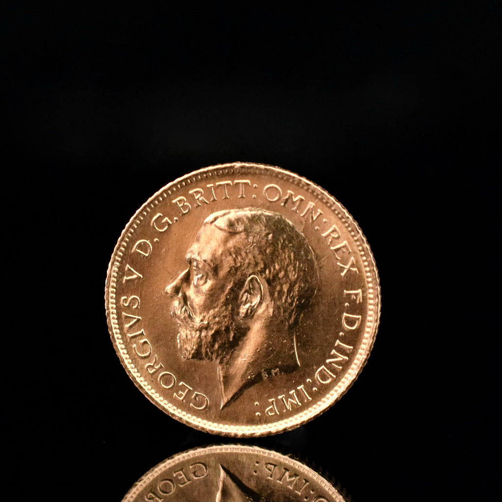 Antique Australian 1916 22ct Gold Half Sovereign - Sydney Mint