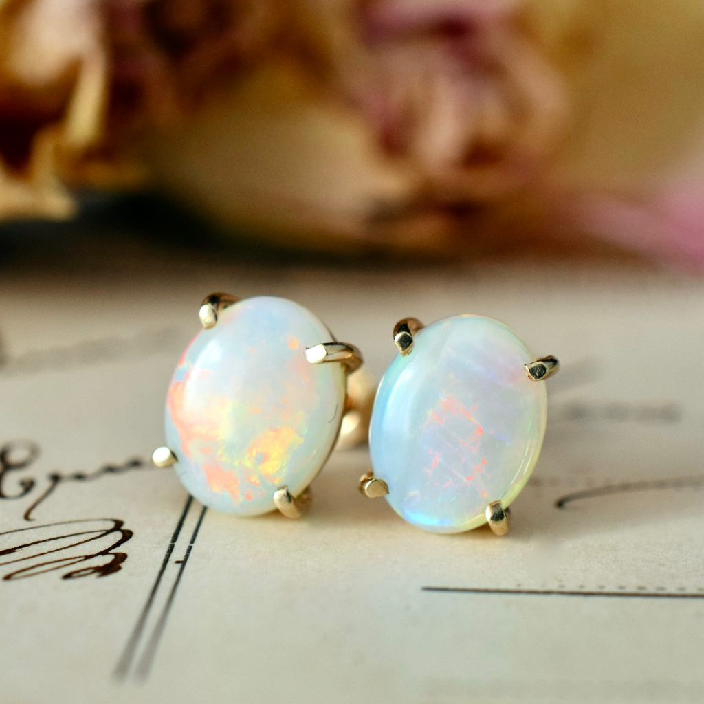 Modern opal earrings discount