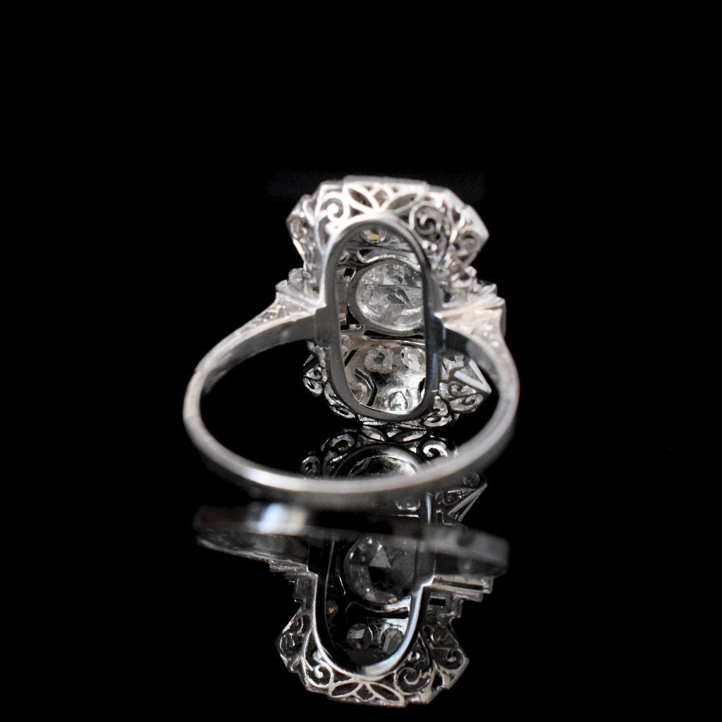 Antique Art Deco 18ct White Gold Diamond Ring Circa 1920. (Included in Purchase Independent Valuation for - $9,000)
