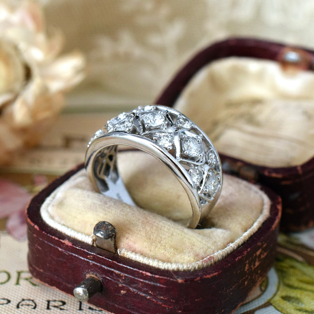 Modern 14ct White Gold And Diamond Ring 0.90ct Independent Valuation Included In Purchase For $3,950 AUD