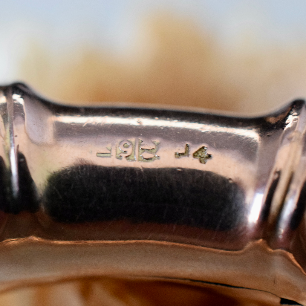 Australian Edwardian 9ct Rose Gold Bamboo Bangle By Aronson & Co. Circa 1905