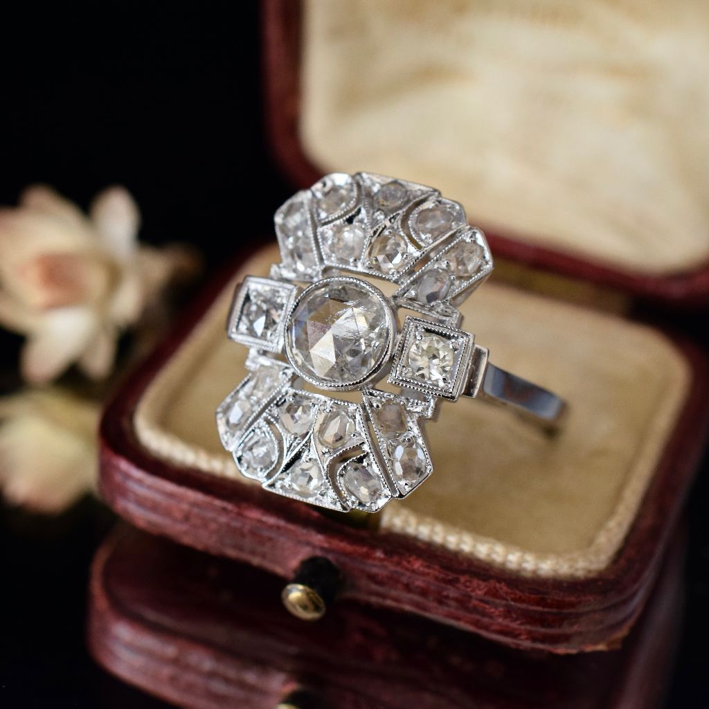 Antique Art Deco 18ct White Gold Diamond Ring Circa 1920. (Included in Purchase Independent Valuation for - $9,000)