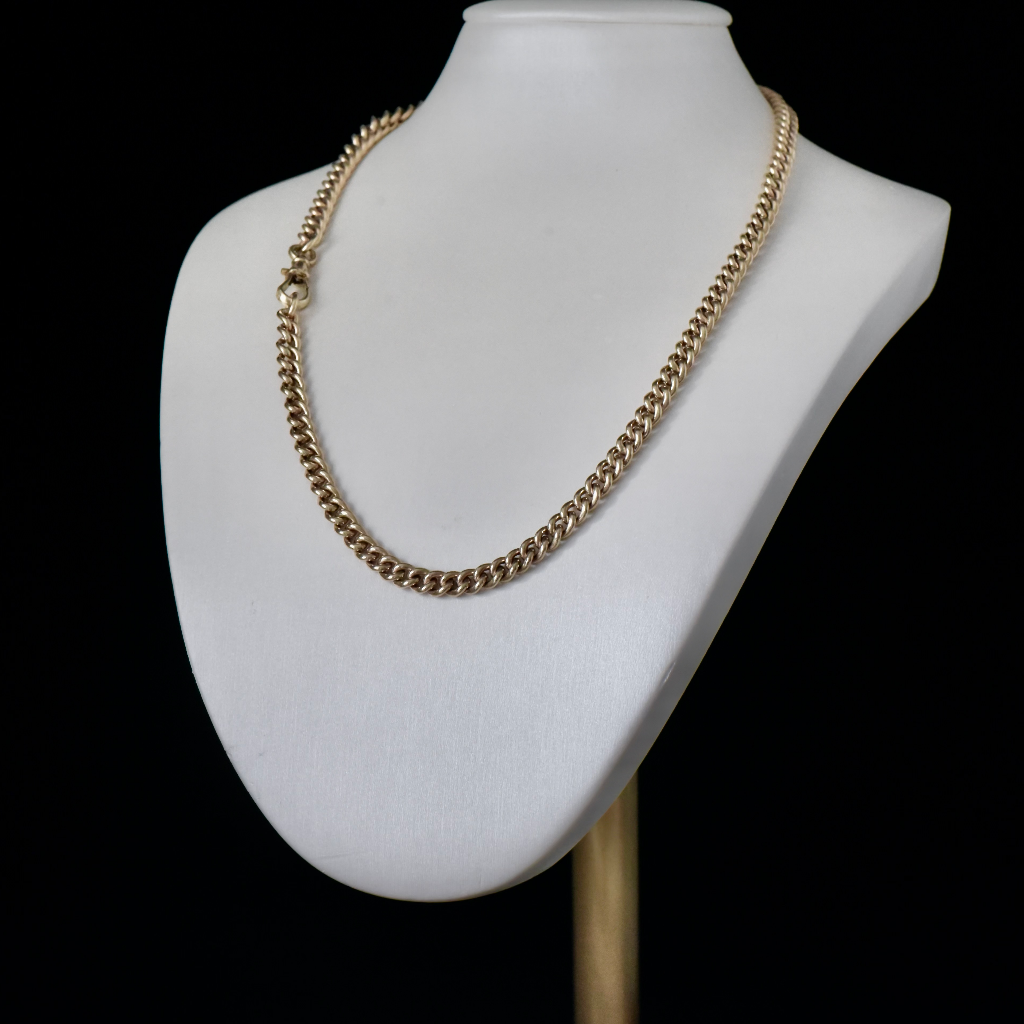 Modern Heavy 9ct Yellow Gold Curblink Chain 44.7 Grams