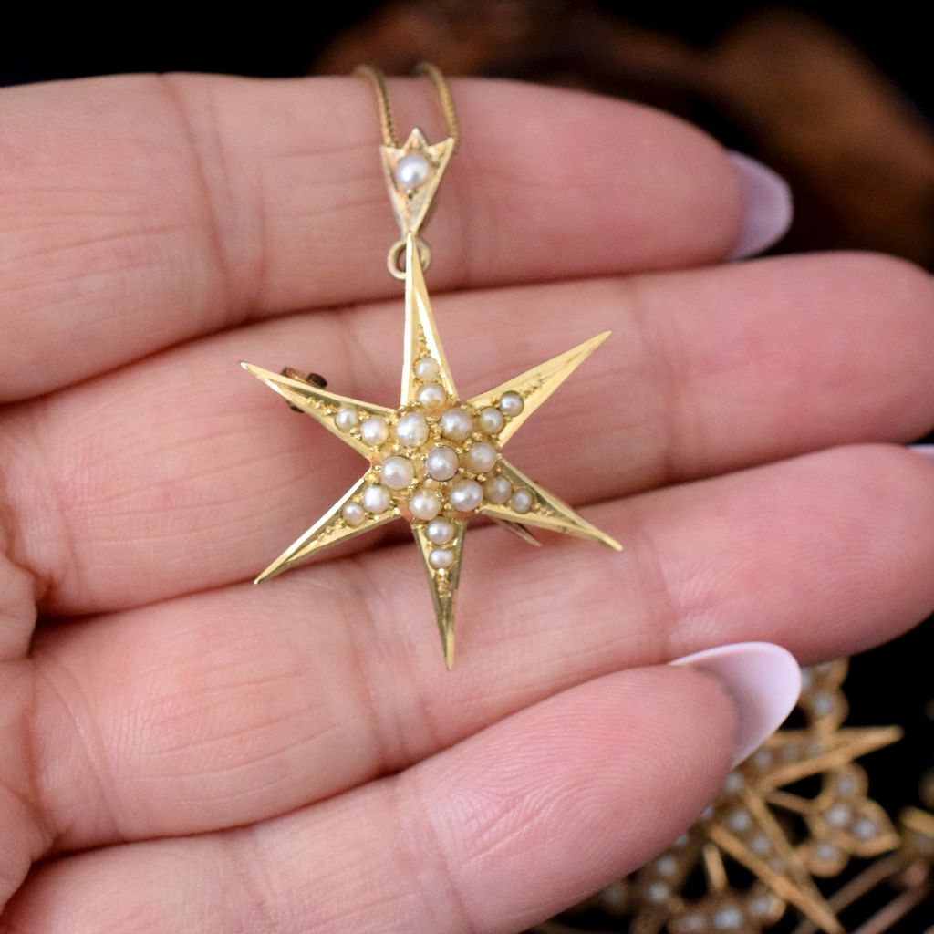Antique Australian 15ct Yellow Gold ‘Starburst’ By Willis And Sons Circa 1915