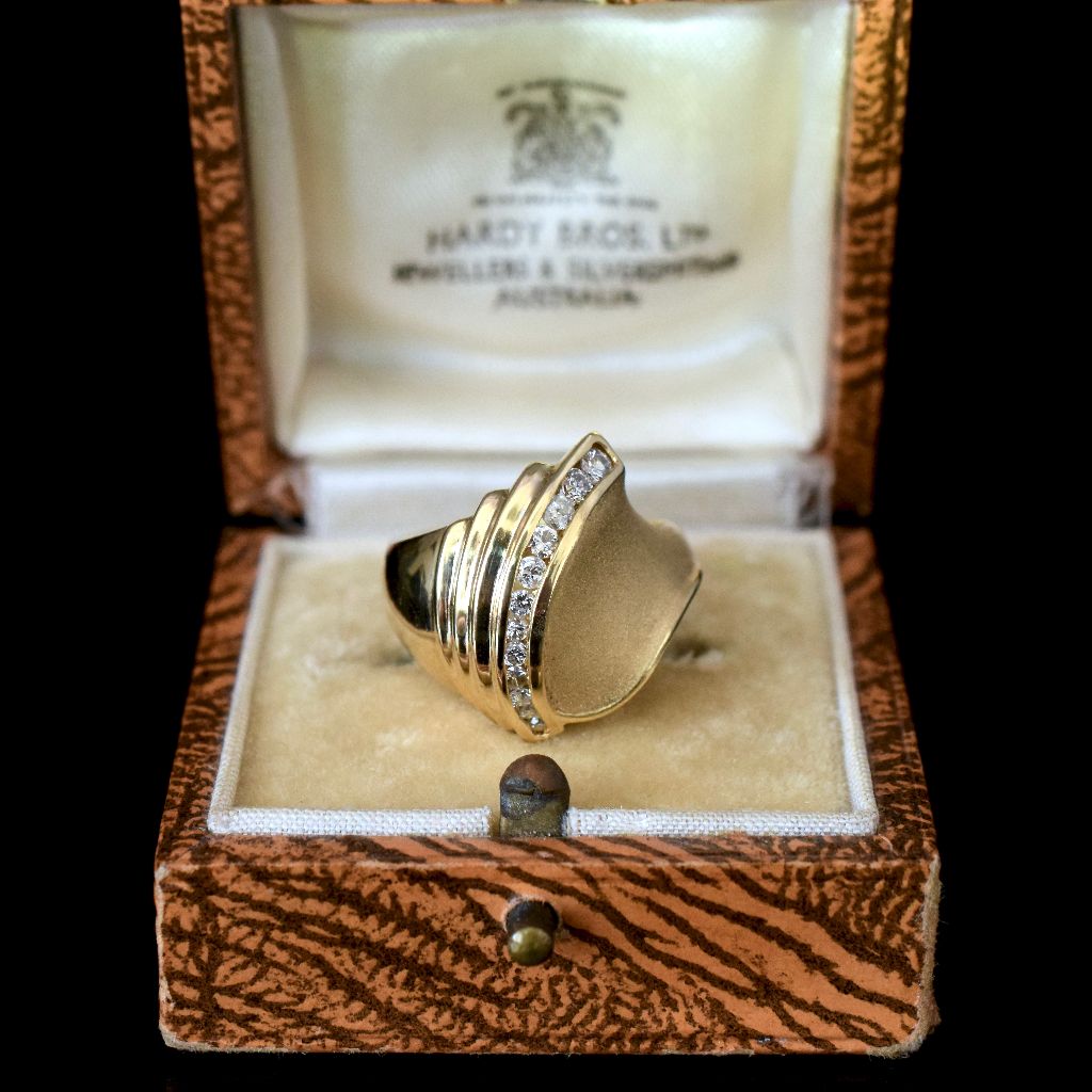 Vintage 18ct Yellow Gold ‘Retro’ Style Diamond Ring