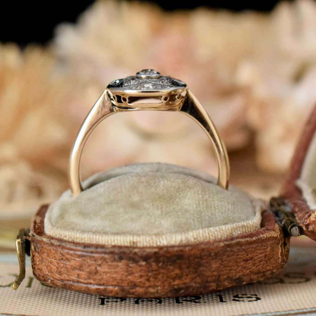 Antique 18ct Yellow Gold Art Deco Diamond Ring Circa 1935