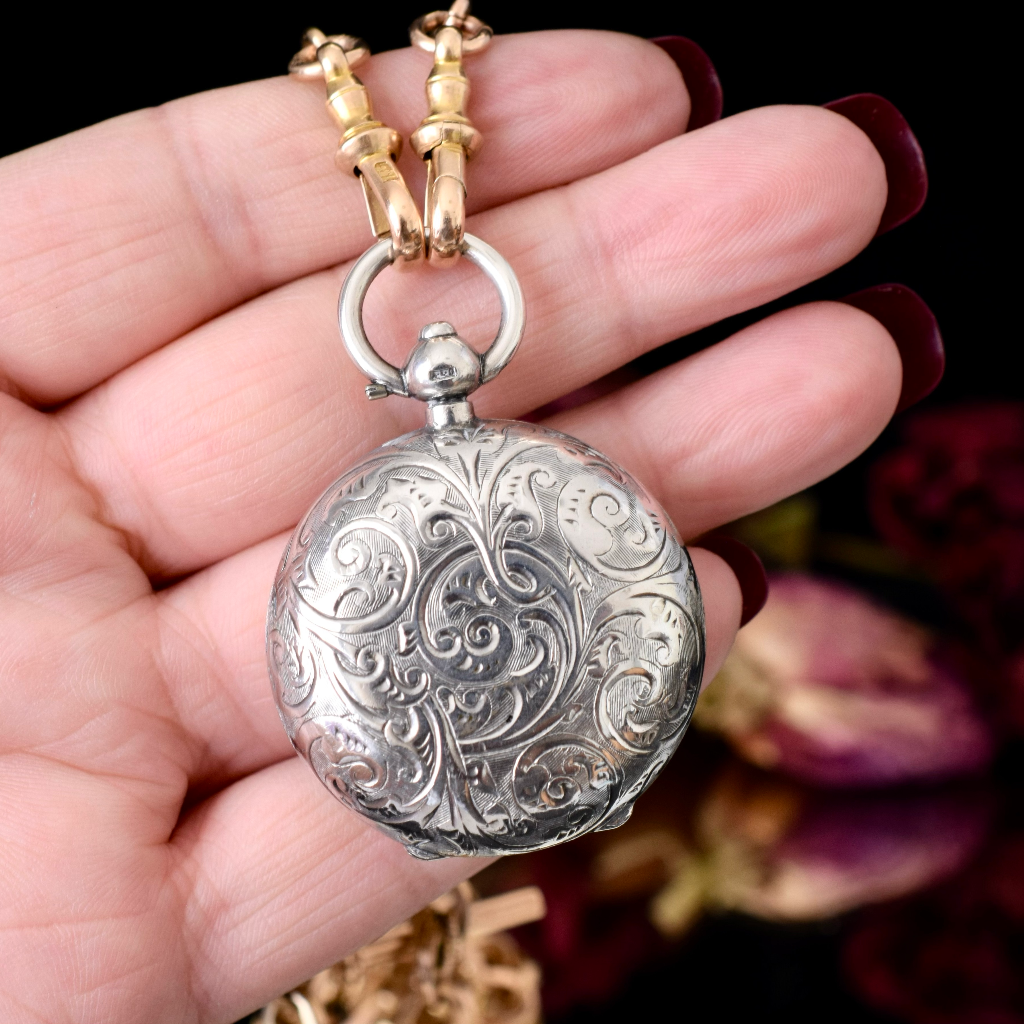 Antique Sterling Silver Sovereign Case - Dennison Watch Case Co. Ltd - Birmingham 1912