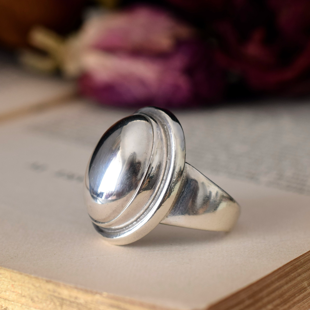 Vintage Sterling Silver Harald Nielsen for Georg Jensen Ring Style 46A