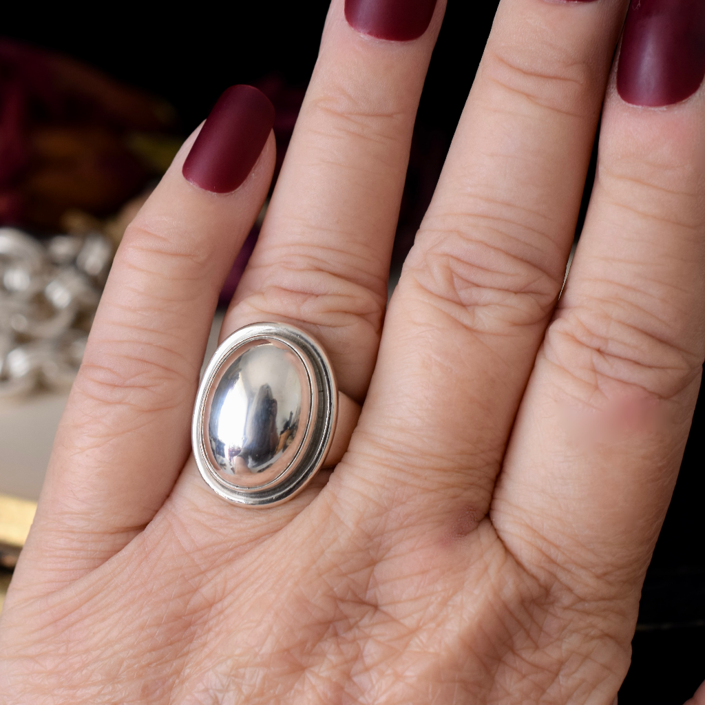 Vintage Sterling Silver Harald Nielsen for Georg Jensen Ring Style 46A