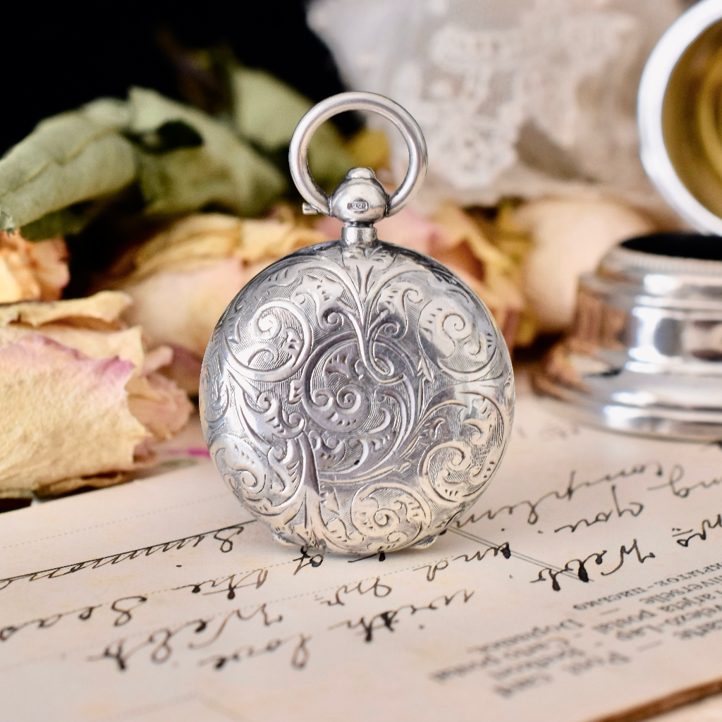 Antique Sterling Silver Sovereign Case - Dennison Watch Case Co. Ltd - Birmingham 1912