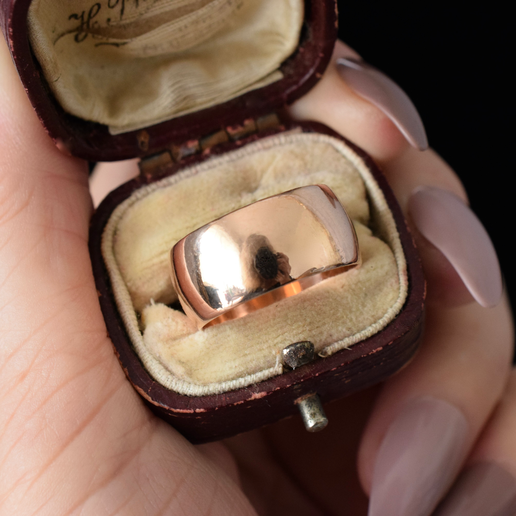 Vintage Russian 14ct ‘Pink’ Gold Wide Cigar Band