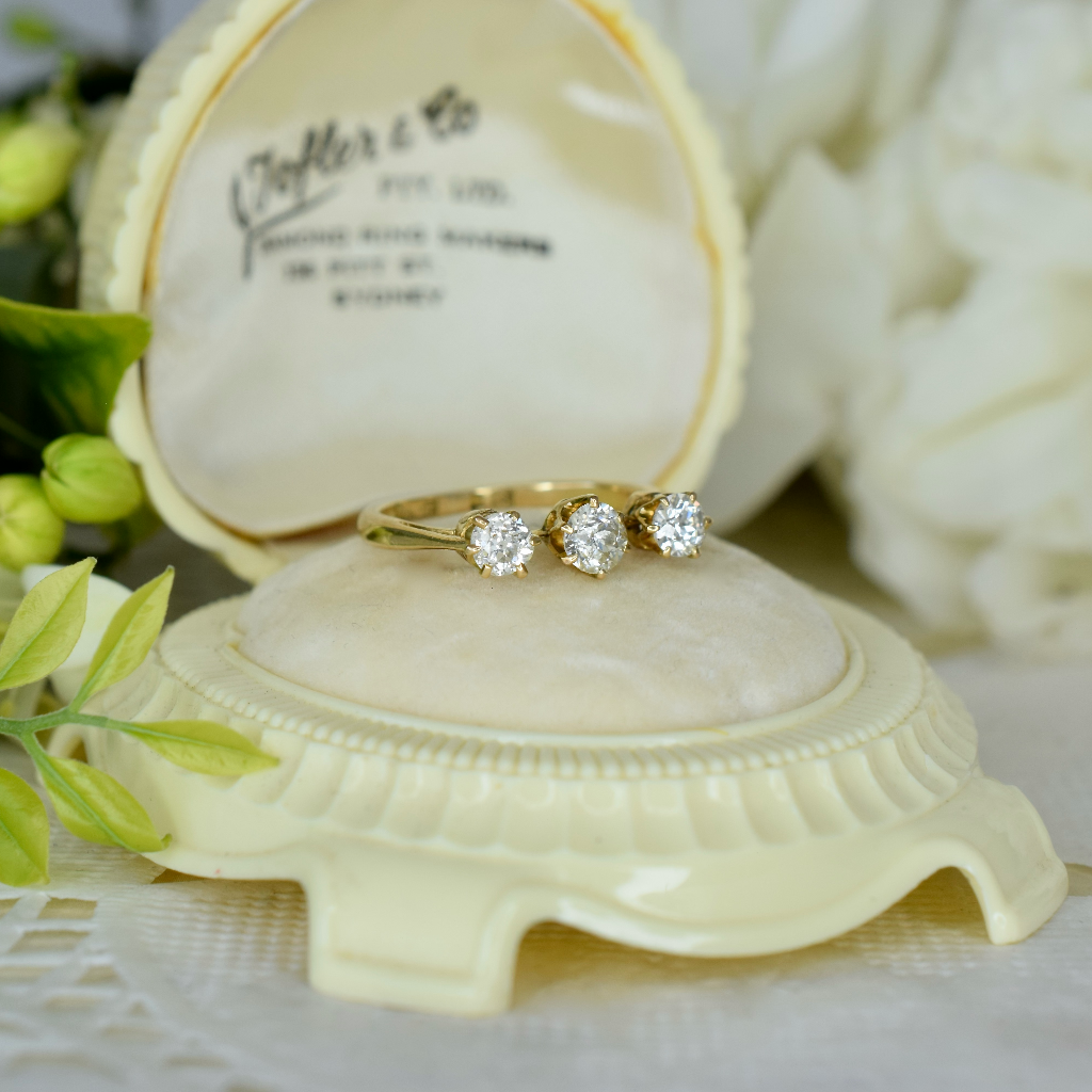 Antique Australian 18ct Yellow Gold And Diamond Ring By ‘Wendt’ Circa 1935 Independent Valuation Included For $5,400 AUD