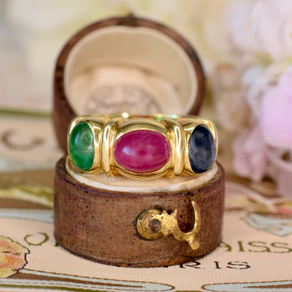 Ruby sapphire new arrivals and emerald ring
