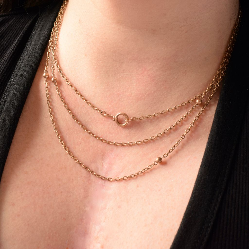 Vintage 9ct **Rolled Gold** Long Guard / Muff Chain Circa 1930