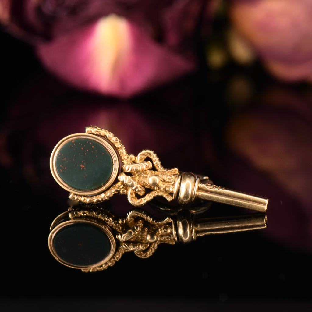 Late Georgian/Early Victorian 15ct Gold Fancy Swivel Fob Watch Key Pendant Circa 1840