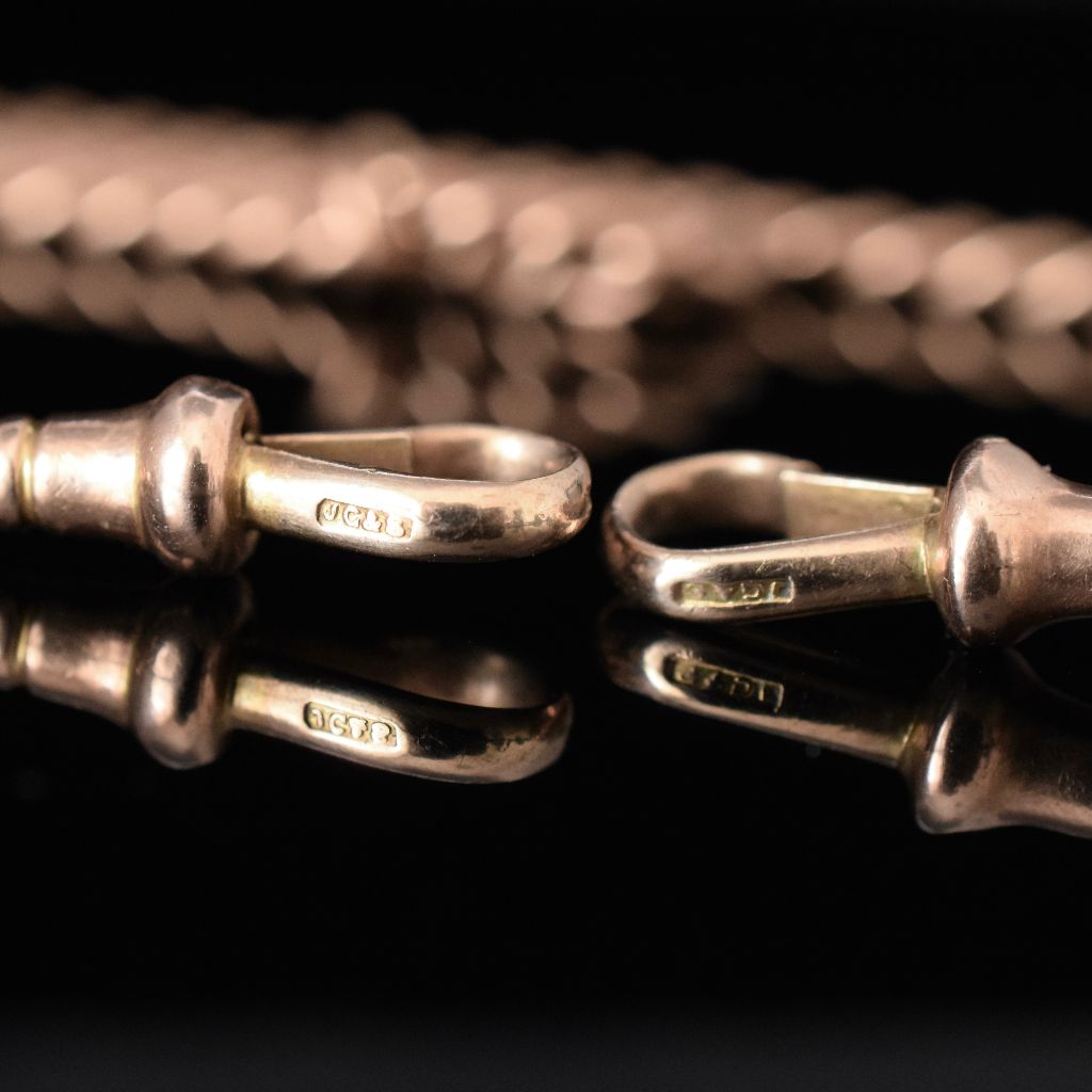 Antique 9ct Rose Gold Curblink Chain 67cm Circa 1900