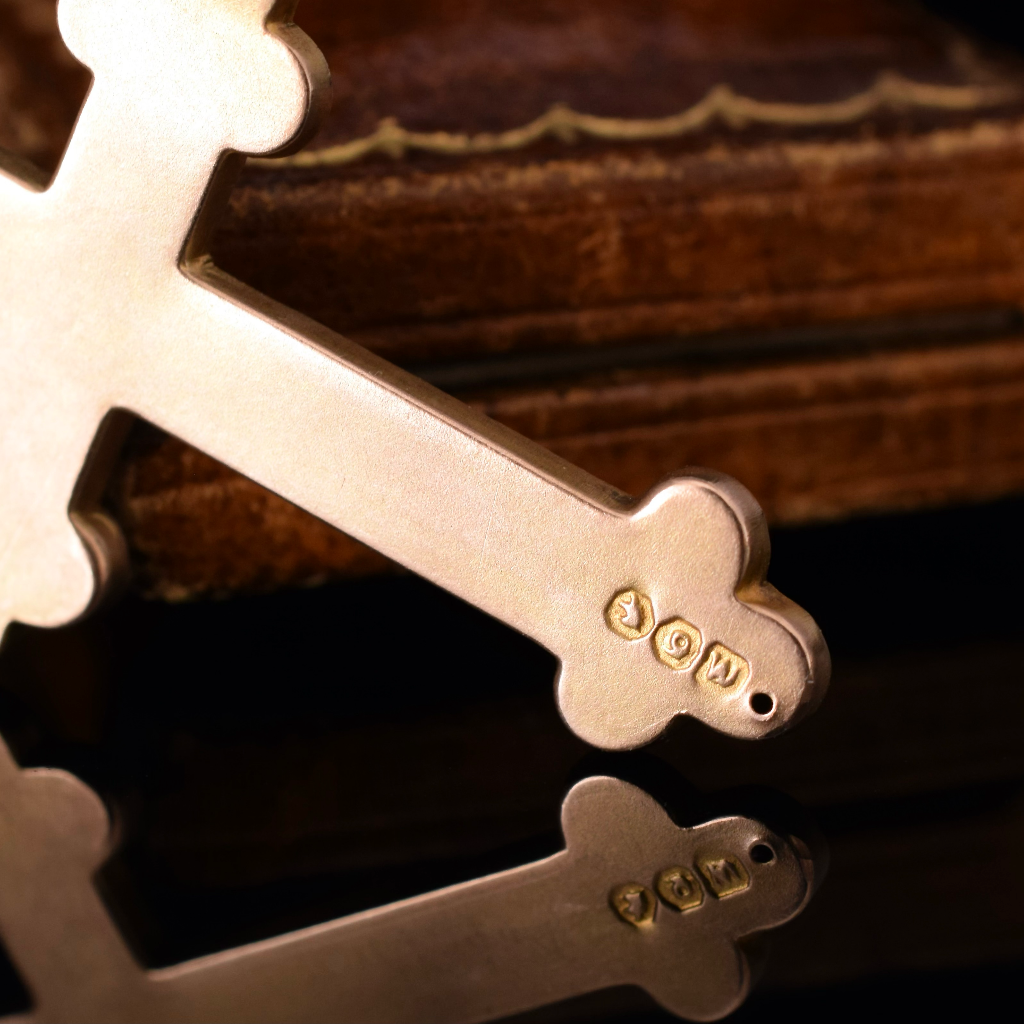 Antique Australian 9ct Rose Gold Crucifix By Willis and Sons Circa Circa 1910