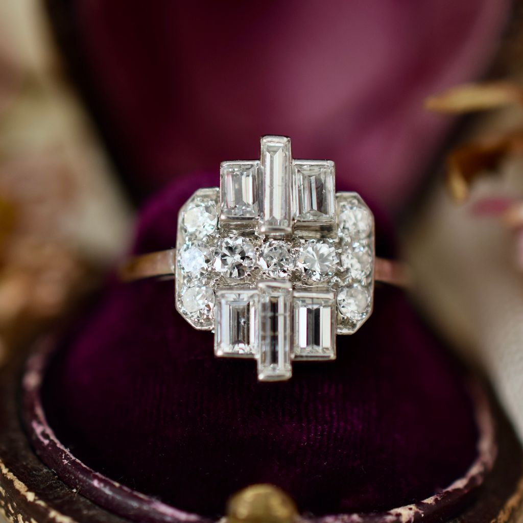 Antique Art Deco Platinum And Diamond Ring Circa 1930 (Independent Valuation Included In Purchase For - $6850)