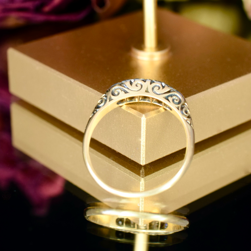 Antique Victorian 18ct Gold And Diamond Ring Circa 1900