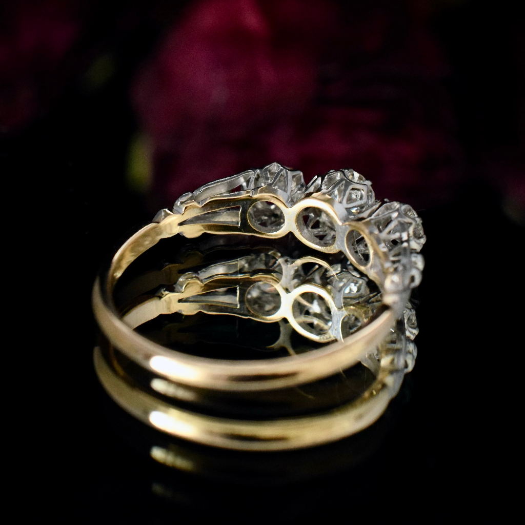 Vintage 18ct Palladium/Platinum Diamond Trilogy Ring Circa 1940’s Independent Valuation Included In Purchase For $6,500 AUD