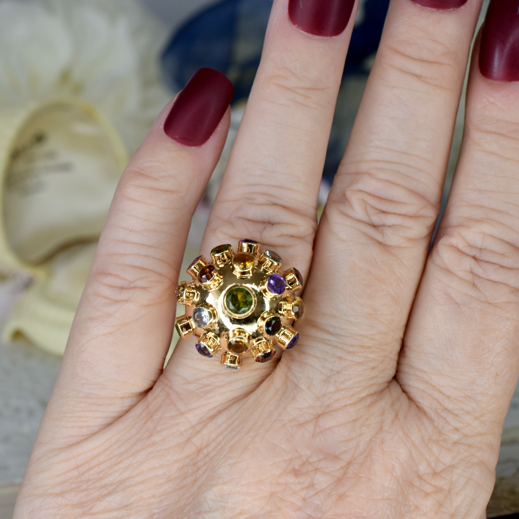 18ct Yellow Gold Mid 20th Century 'Sputnik' Ring by H Stern Circa 1950’s