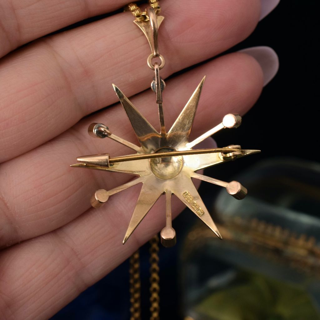 Antique Australian 15ct Yellow Gold Celestial ‘Starburst’ Circa 1900
