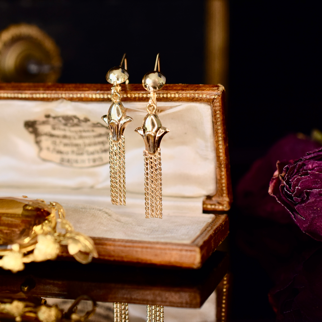 Modern Italian 18ct Yellow Gold ‘Tassell’ Earrings