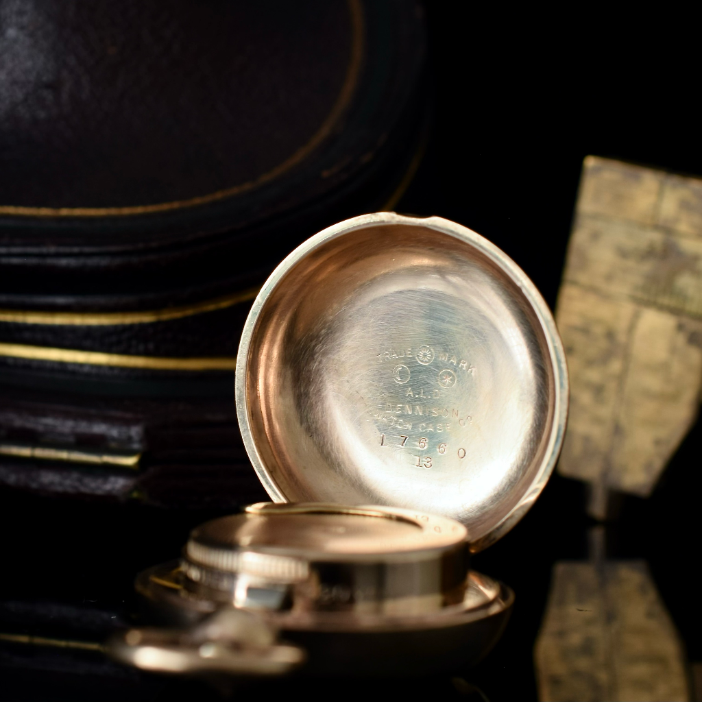 Edwardian Gold Cased Sovereign Case Made in England by Dennison Watch Case Co Circa 1910